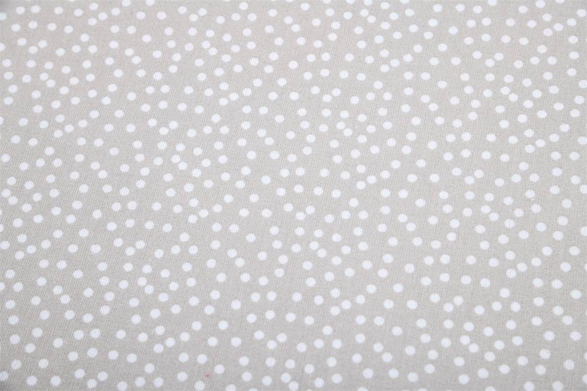 100% Baumwolle Pallino silber