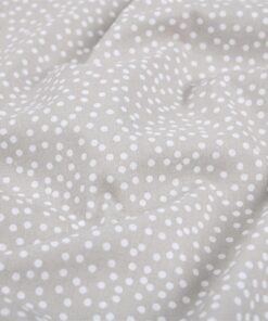 100% Baumwolle Pallino silber