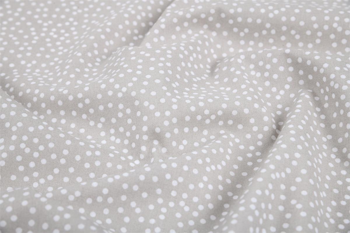 100% Baumwolle Pallino silber