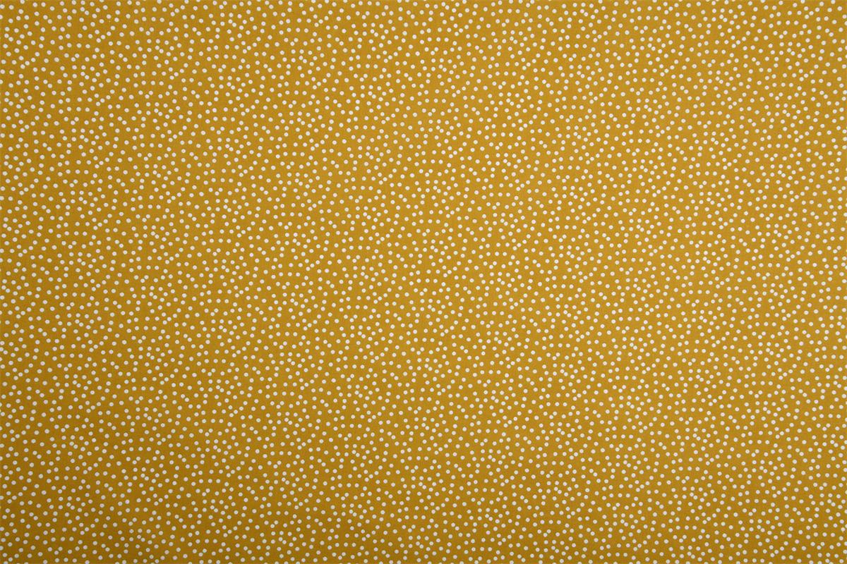 100% Baumwolle Pallino senf