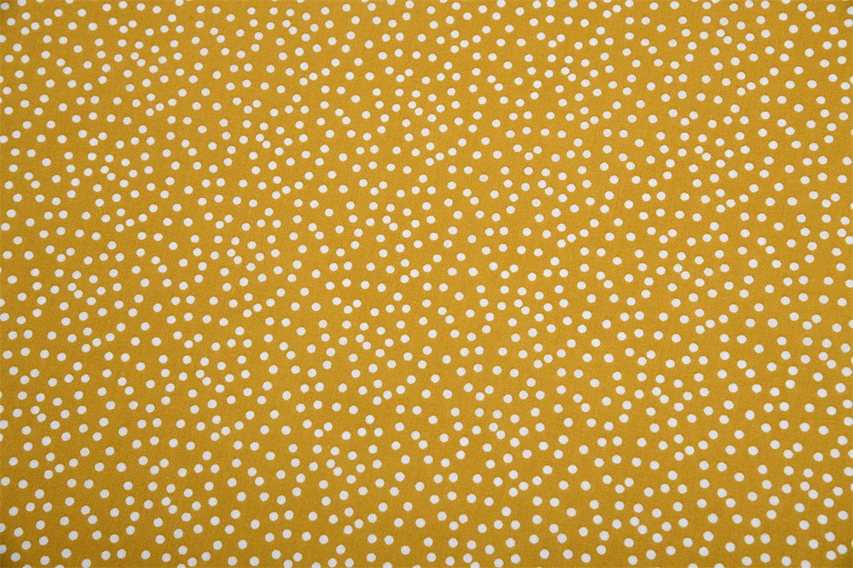 100% Baumwolle Pallino senf