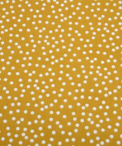 100% Baumwolle Pallino senf