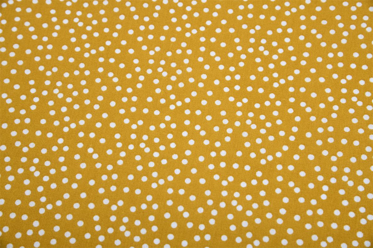 100% Baumwolle Pallino senf