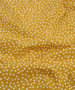 100% Baumwolle Pallino senf