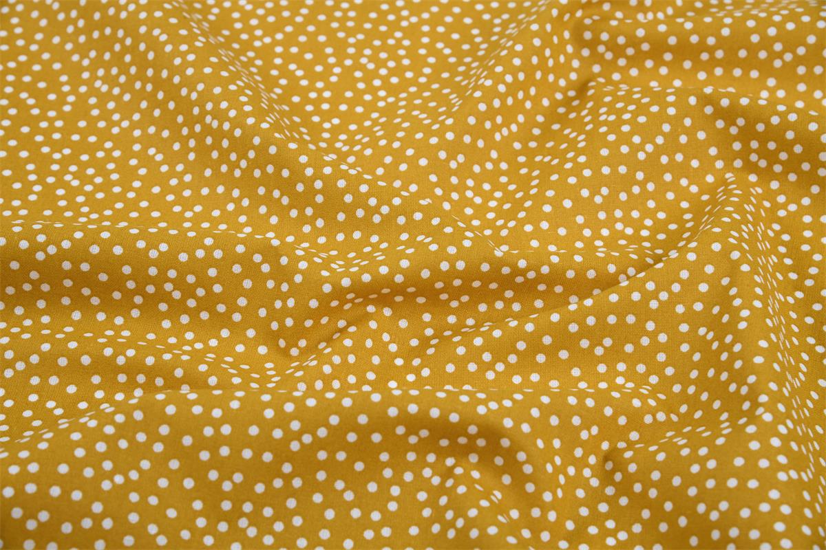 100% Baumwolle Pallino senf