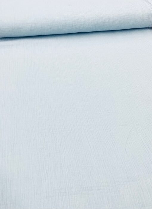Baumwolle Musselin Uni soft blue
