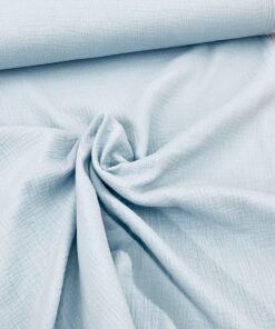 Baumwolle Musselin Uni soft blue