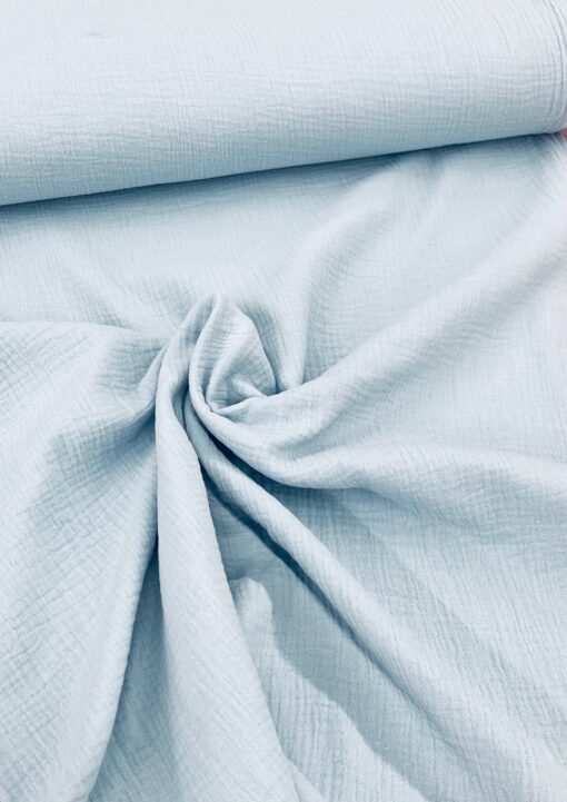 Baumwolle Musselin Uni soft blue