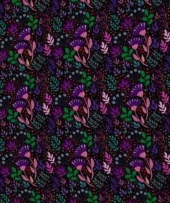 Viskose In full Bloom schwarz by Emjo Design
