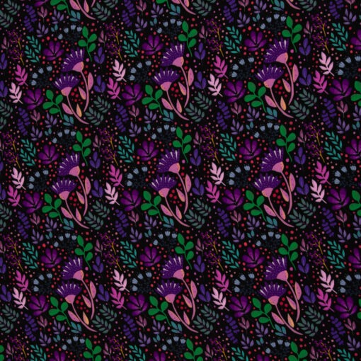 Viskose In full Bloom schwarz by Emjo Design