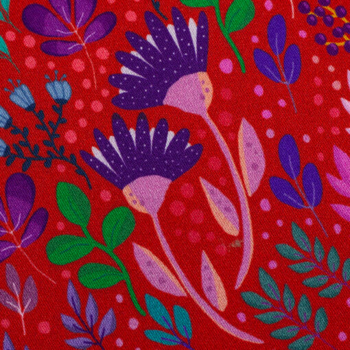 Viskose In full Bloom rot by Emjo Design