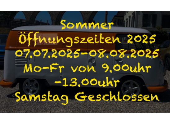 Sommer Öffnungszeiten