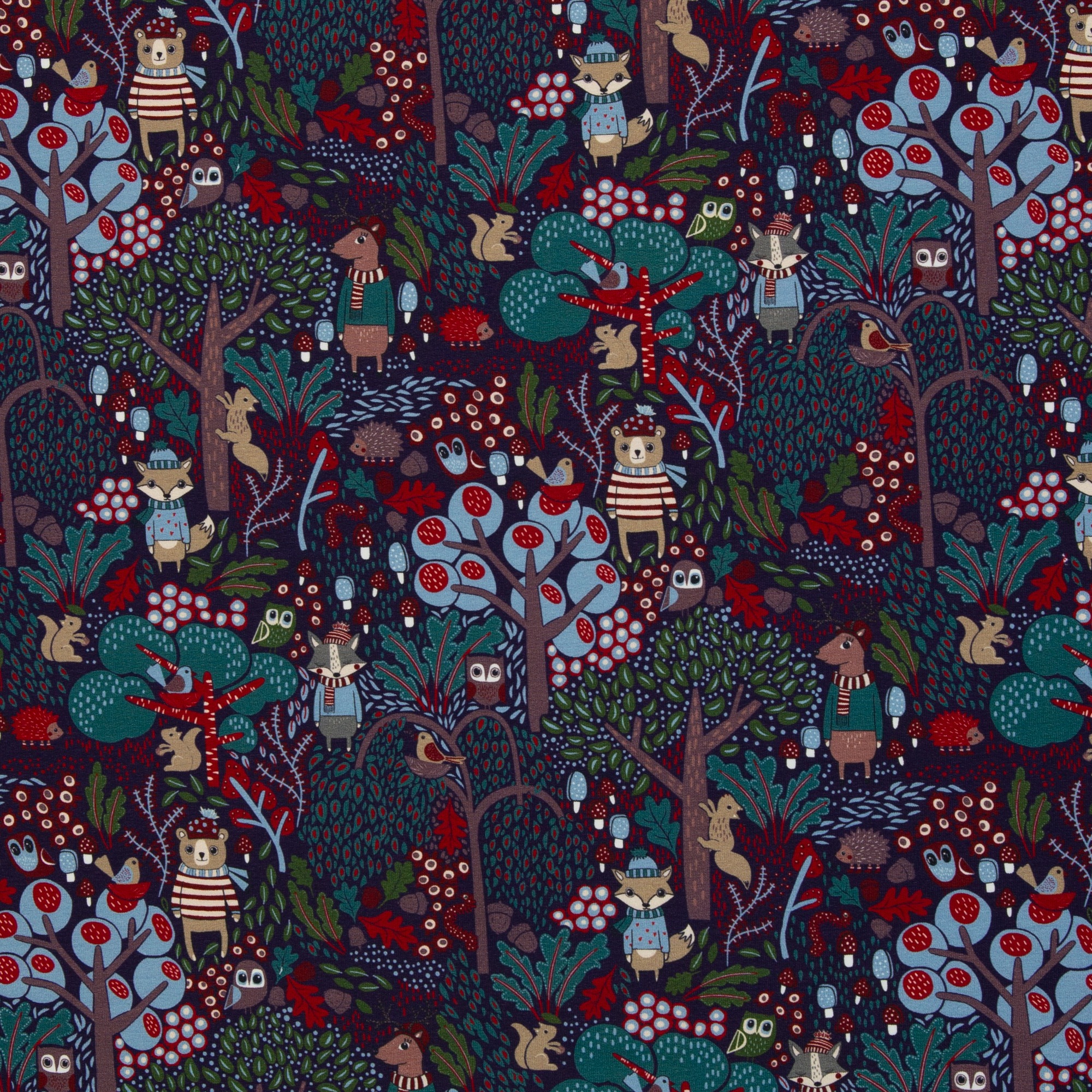 French Terry In the woods bienvenido colorido