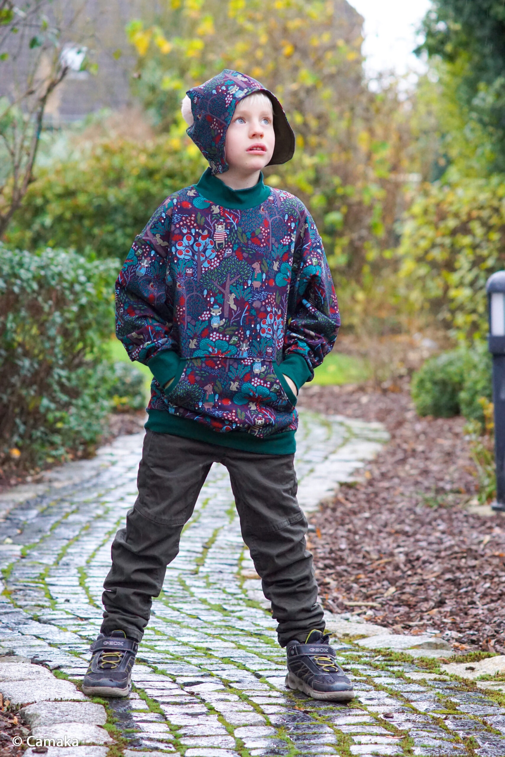 French Terry In the woods bienvenido colorido