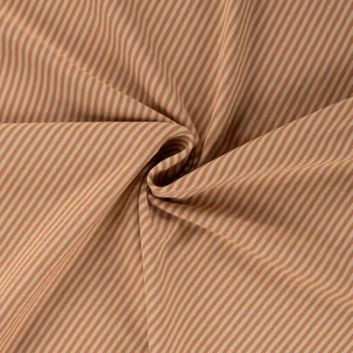 Jersey small stripes caramel