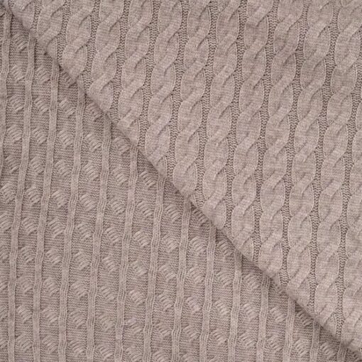 Zopf Strick Taupe melange