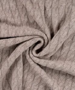 Zopf Strick Taupe melange