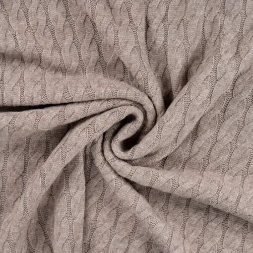 Zopf Strick Taupe melange
