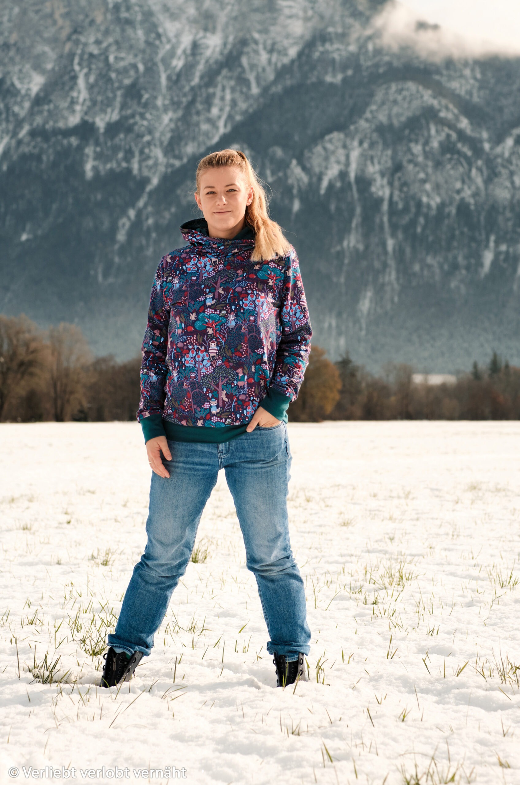 French Terry In the woods bienvenido colorido