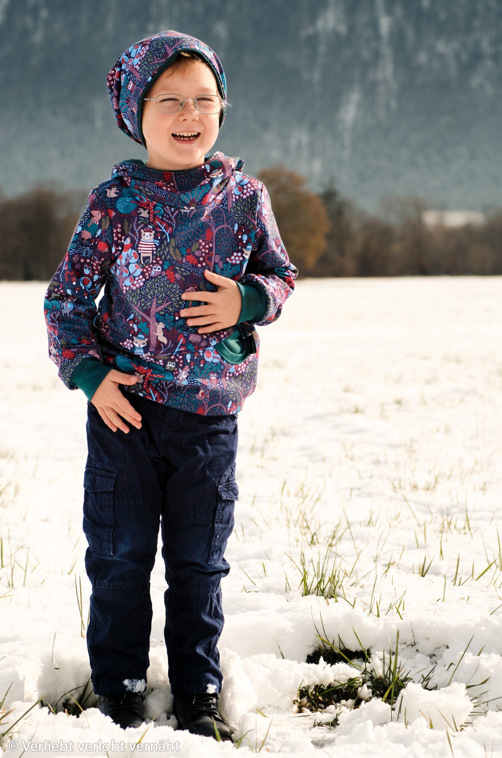 French Terry In the woods bienvenido colorido