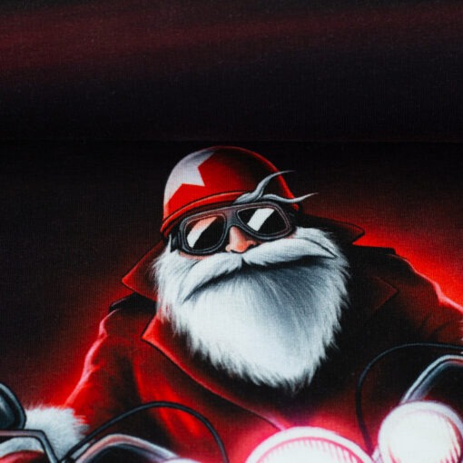 Panel French Terry Weihnachtsmann Rot by Thorsten Berger