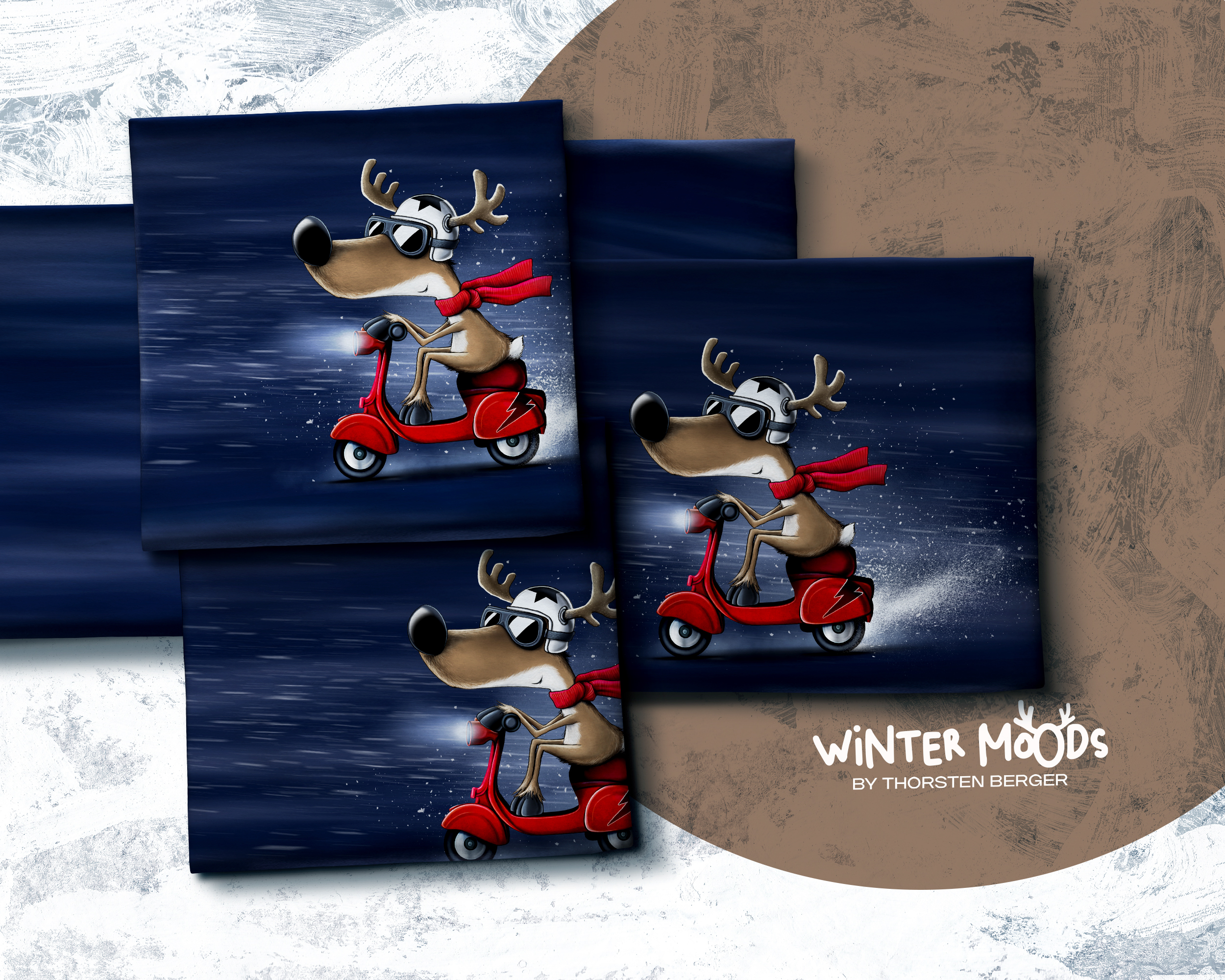 Panel French Terry Wintermoods by Thorsten Berger