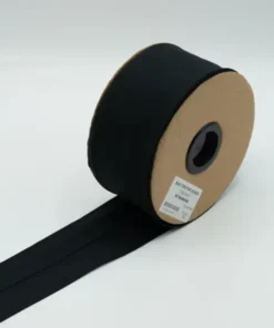 Popeline Schrägband Schwarz 60mm