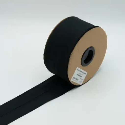 Popeline Schrägband Schwarz 60mm