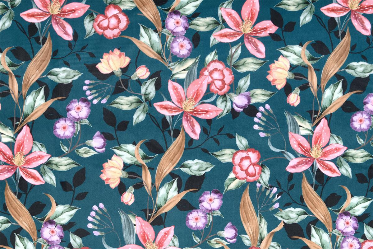 Velvet Flowers grün