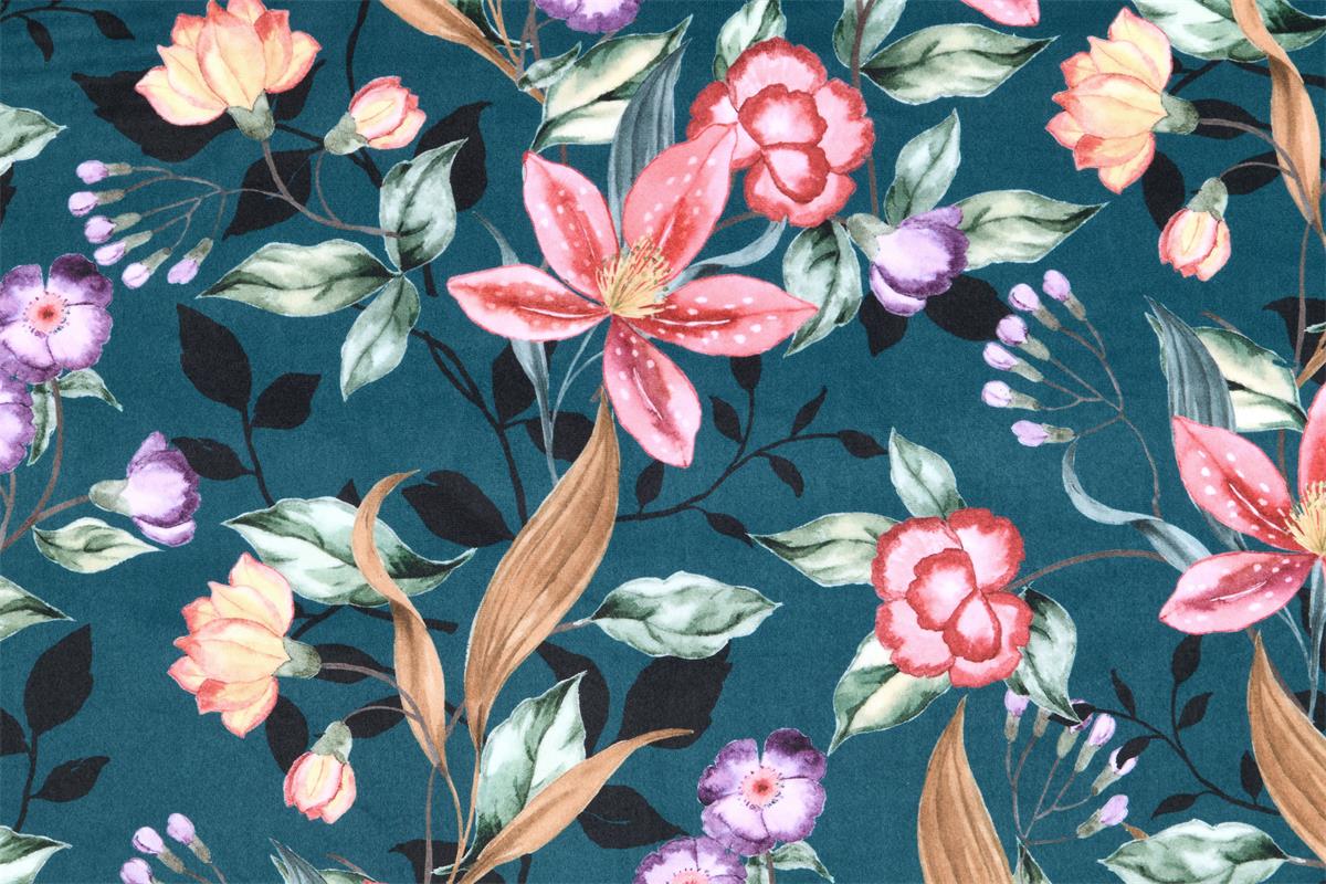 Velvet Flowers grün