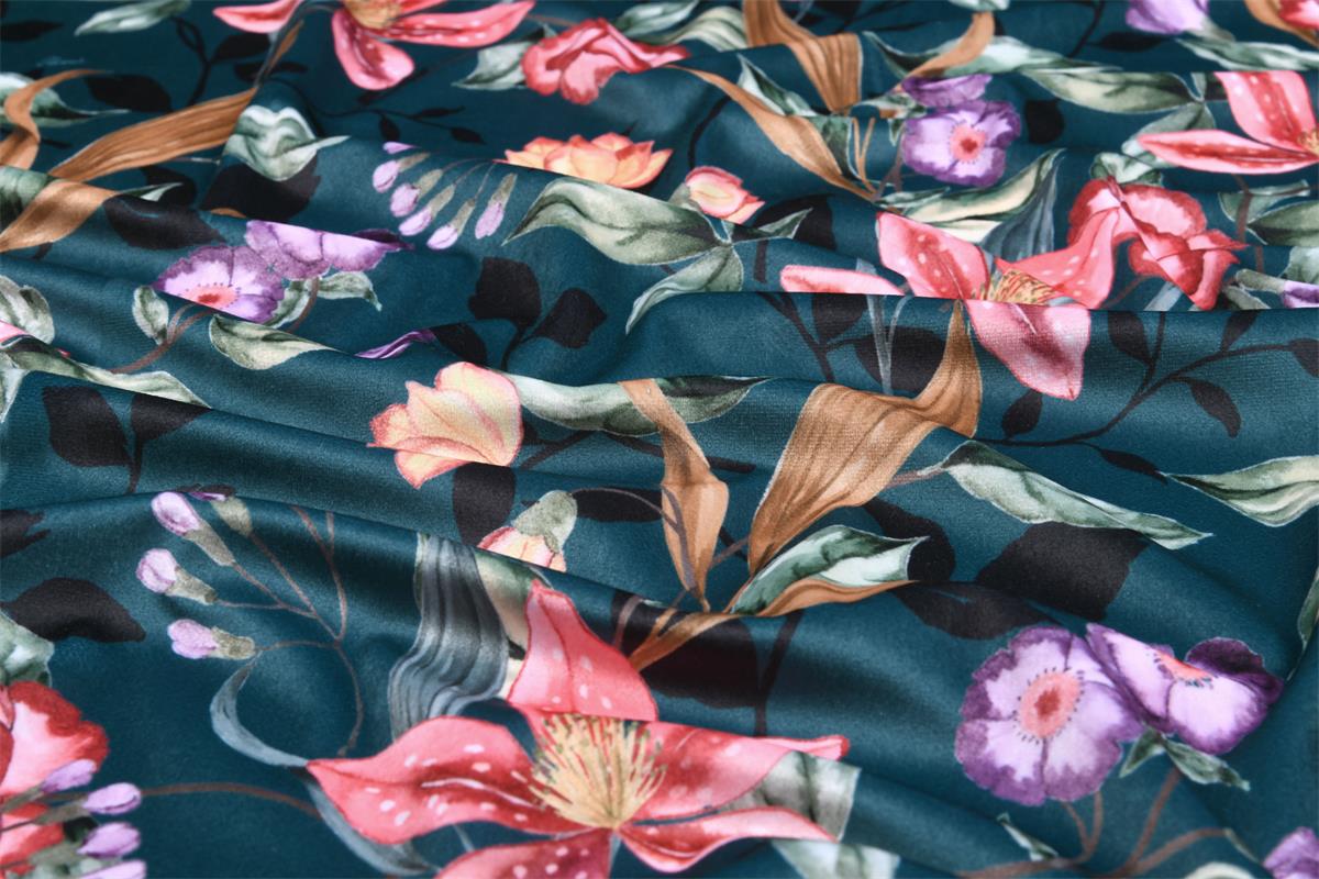 Velvet Flowers grün