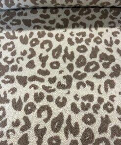 Leoparden Teddyplüsch creme taupe