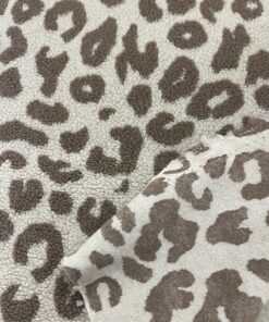 Leoparden Teddyplüsch creme taupe