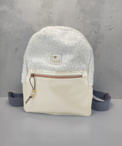 Kunstleder Rex-Metallic weiß und Bogota Chenille