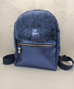 Kunstleder Rex-Metallic nachtblau und Bogota