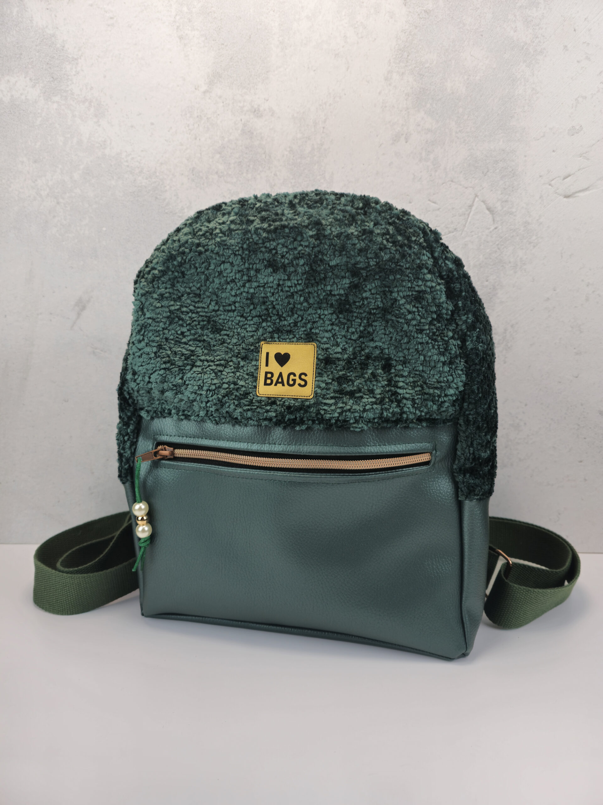 Kunstleder Rex-Metallic petrol und Bogota chenille petrol