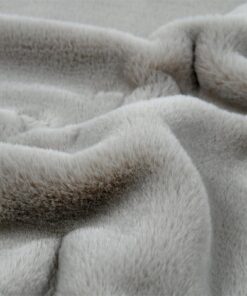 Kunstfell Stoff Graubraun