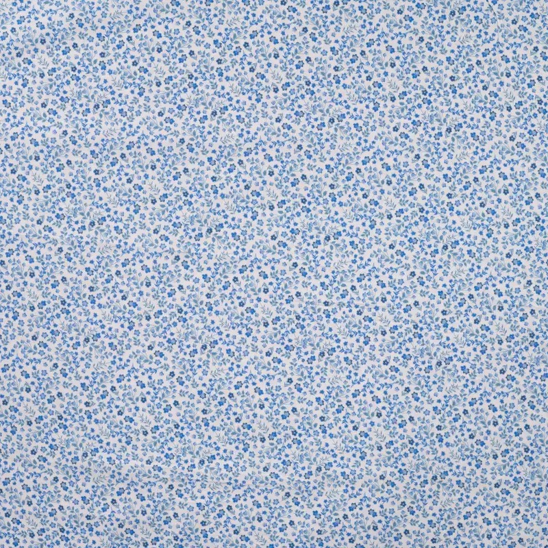 Baumwolle Fiori blau