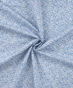 Baumwolle Fiori blau