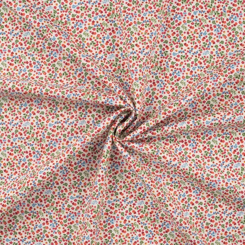 Baumwolle Fiori bordeaux