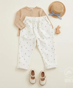 Jersey blümchen ecru