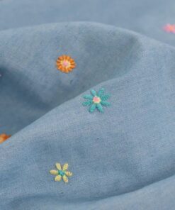 Denim Stickerei blümchen