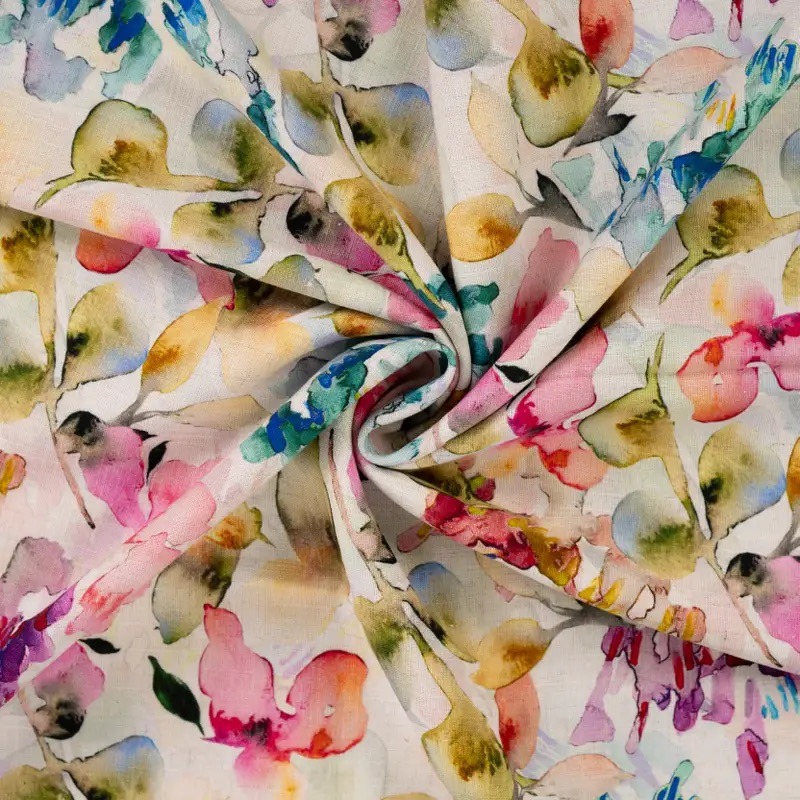 Viskose Leinen watercolor