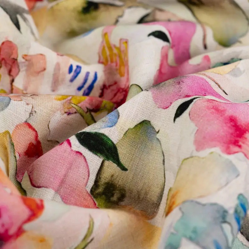 Viskose Leinen watercolor