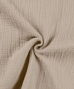 Baumwolle Musselin Uni beige