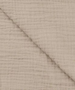 Baumwolle Musselin Uni beige