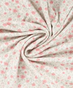 Rippjersey Flowers auf weiss