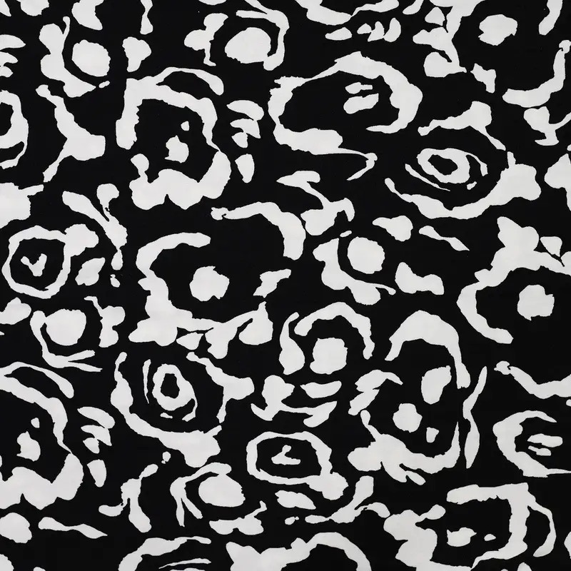 Jersey Viskose Abstrakt Flowers
