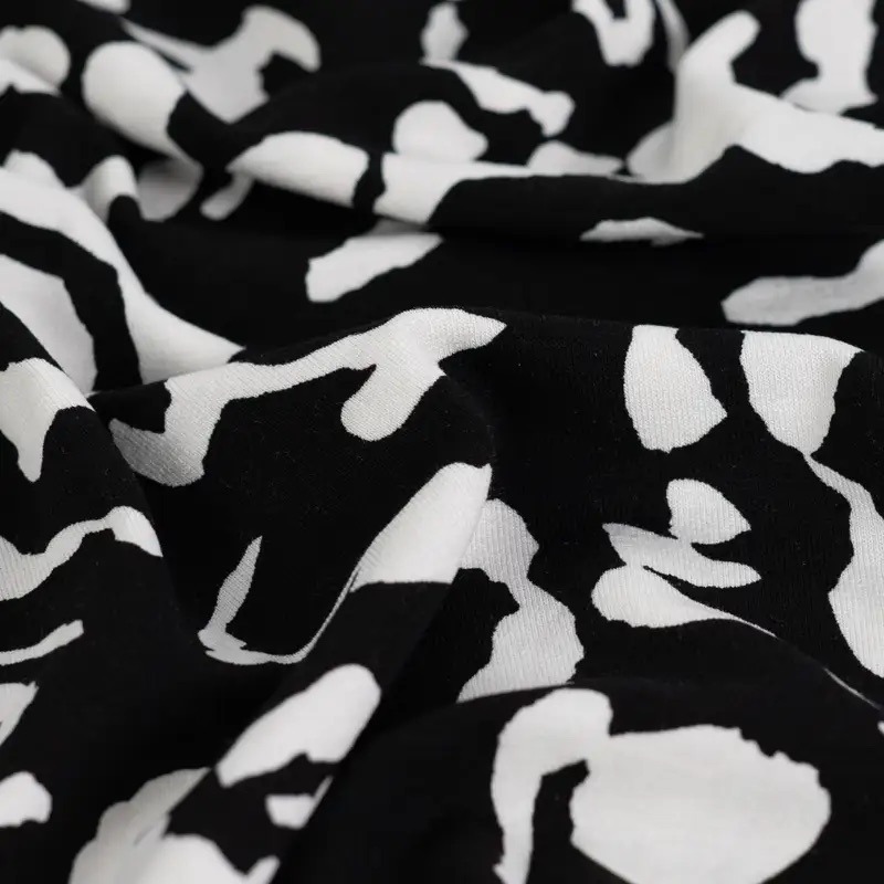 Jersey Viskose Abstrakt Flowers