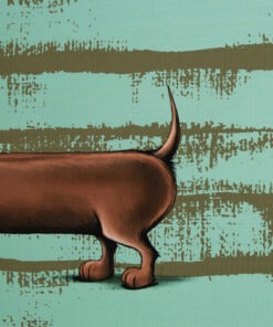 Panel French Terry DachshundErnesto mint by Thorsten Berger